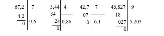 Toán lớp 5 trang 64, 65: Phép chia số thập phân cho số tự nhiên